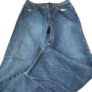 DKNY JEANS Pants Blue Denim Men's Size 34 Mens Adult Straight Button Pocket Zip